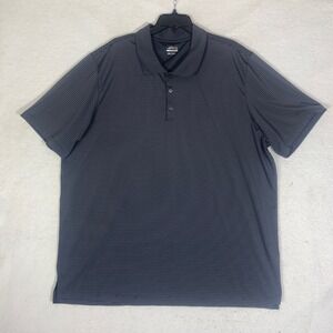 BCG Golf Men's Charcoal Stripe‎ Polo Shirt 3XL Short Sleve Stretch Performance